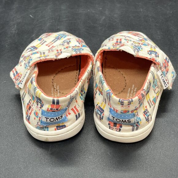 TOMS toddler loafers size 4 nutcracker pattern hook & loop closure casual - Picture 4 of 6